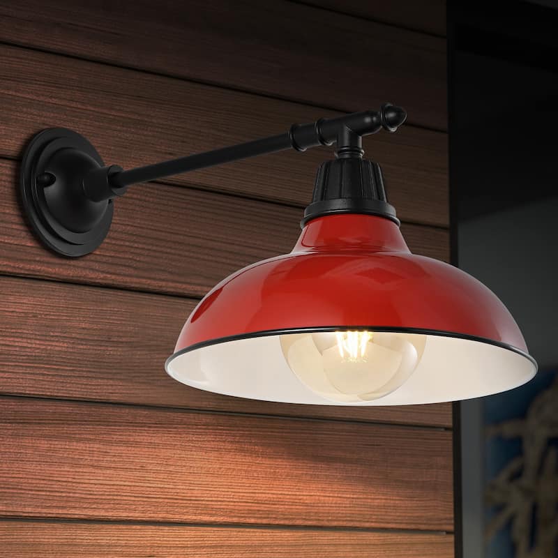 12.25" Indoor/Outdoor LED Arm Sconce, By JONATHAN Y - 12.25