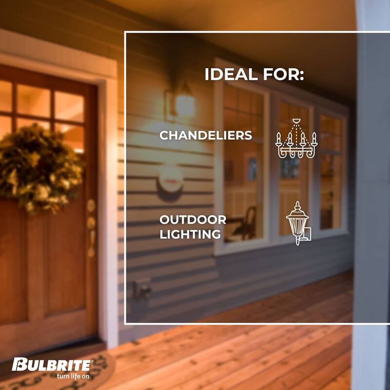 Bulbrite Pack of (4) Dimmable Filament G16 Candelabra (E12) LED Bulb