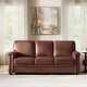 preview thumbnail 18 of 70, Rita Transitional Living Room 3-Seat Genuine Leather Nailhead Sofa with Solid Wood Legs and Removable Cushions BROWN