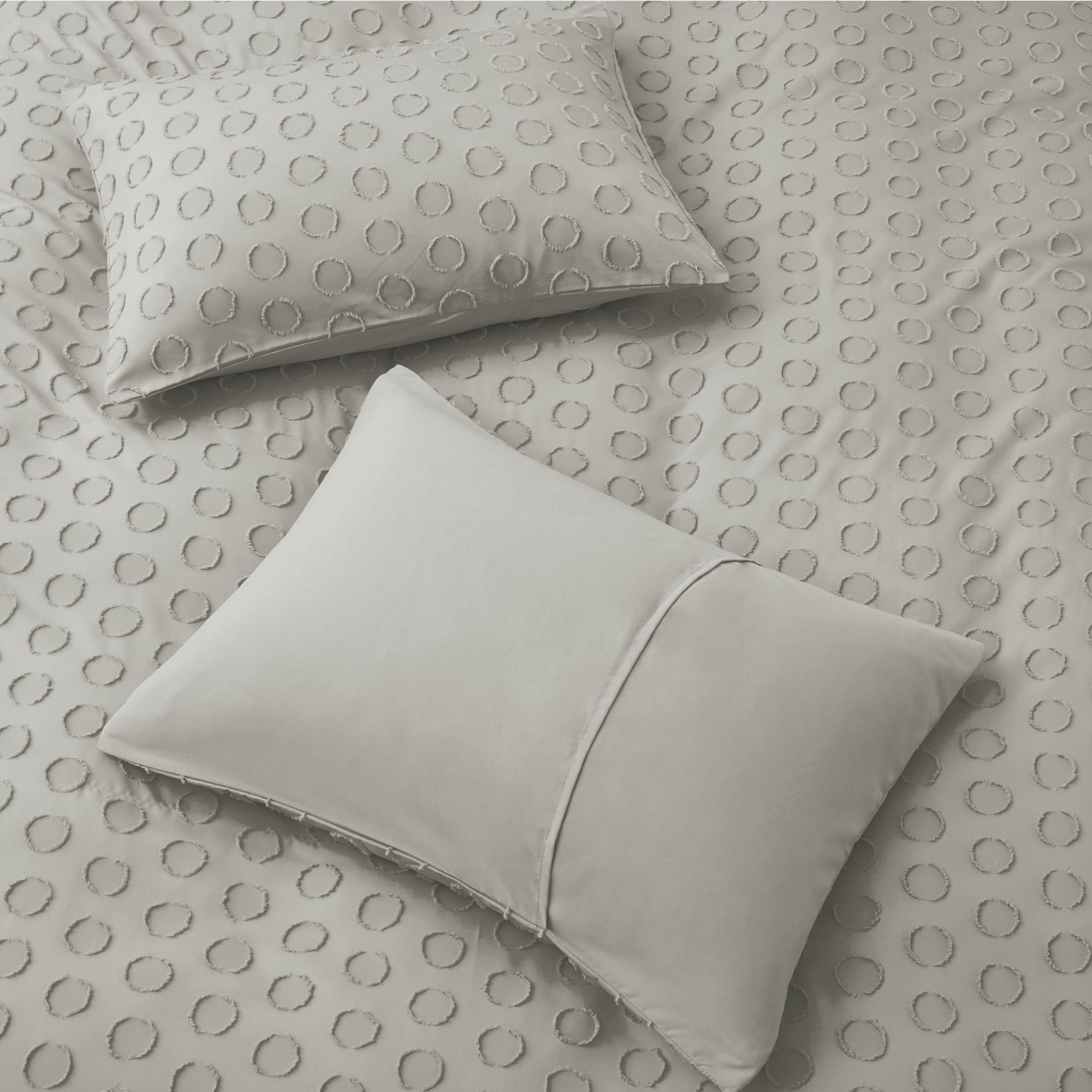 Tufted Clipped Jacquard Geometric Oversized Duvet Cover & - Picture 8 of 127
