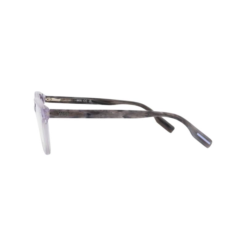McQ Alexander McQueen Round-Frame Acetate Optical Frames - Grey Black Transparent - N/A