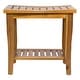 preview thumbnail 6 of 5, Acacia Wood 2-Tier Shower Bench Spa Stool with Storage and Non-Slip Feet