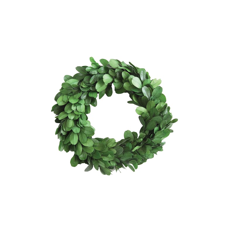 Preserved Genuine Boxwood Wreath - 6.0"L x 1.5"W x 6.0"H