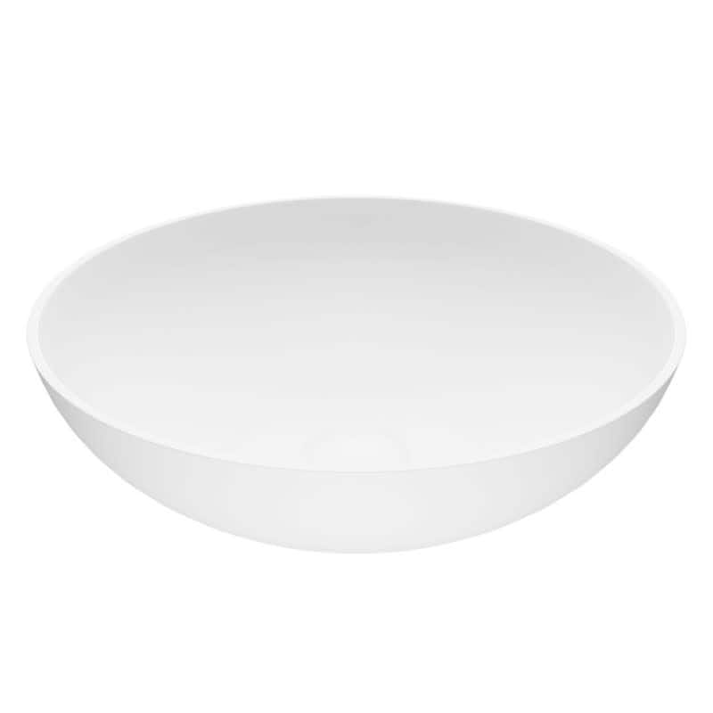 Vigo Lotus 16" Circular Matte Stone� Vessel Bathroom Sink