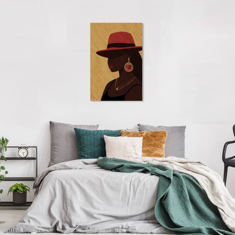 Wynwood Studio Prints Fashion and Glam Love rubies Brown and Ochre Modern & Contemporary Wall Art Canvas Print - 36 x 24