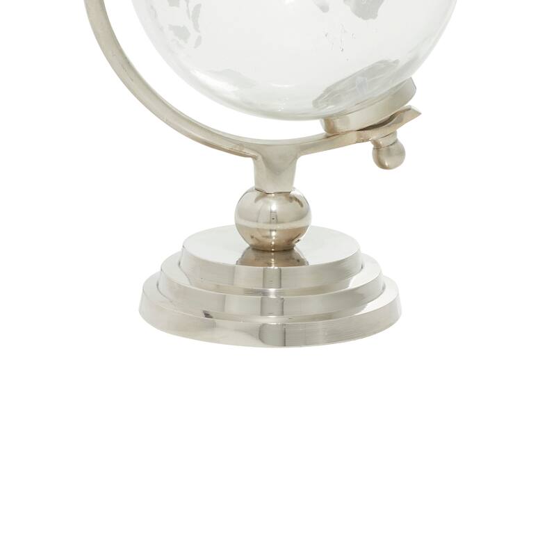 Multi Color Metal and Glass Glam Traditional World Desk Globe