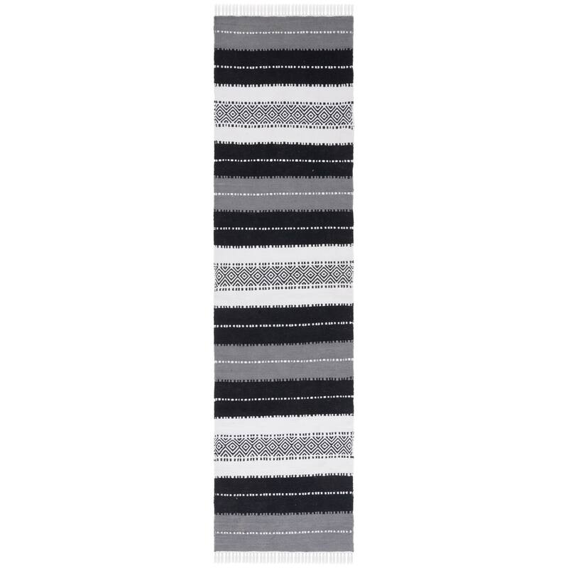 SAFAVIEH Striped Kilim Irena Boho Fringe Rug