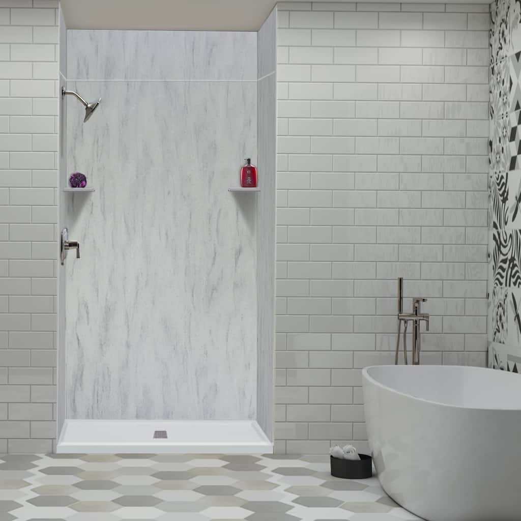 Transolid LWKX48368412 Lusso 96" H x 48" W x 36" D Three Wall Alcove