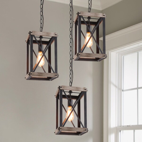 A1a9 Iron Cage Frame Chandelier Industrial Led Ceiling Light For Foyer Farmhouse Hallway Antique Brass Entryway Dining Room L12 W12 H16 Chain 45 Lantern Pendant Lighting Fixture Ceiling Lights Tools Home
