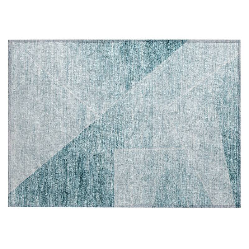 Machine Washable Indoor/ Outdoor Chantille Contemporary Abstract Rug