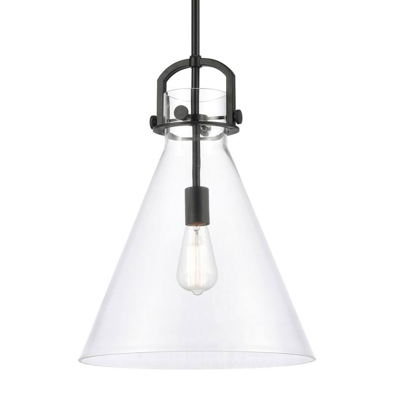 Innovations Lighting 410-1SL-15-14-Newton Cone-Pendant Newton Cone 14" - Matte Black