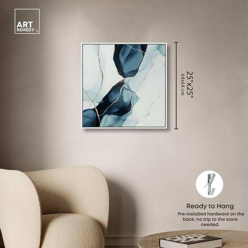 Cerulean Flow III Canvas by Art Remedy