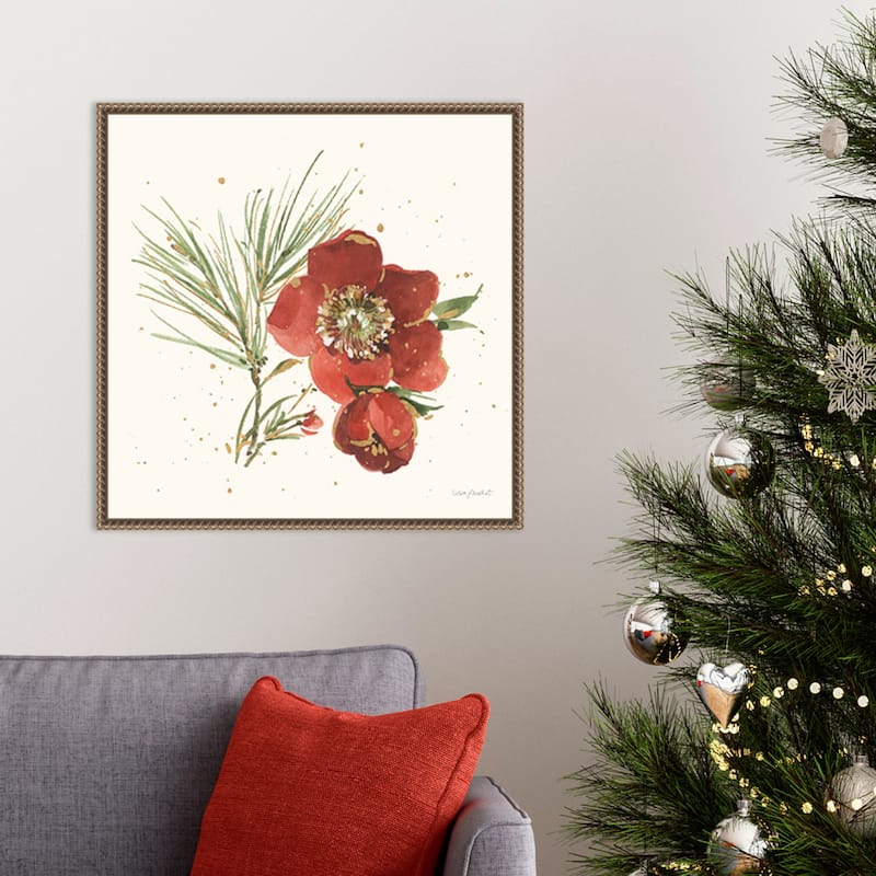 Winter Blooms V by Lisa Audit Framed Canvas Wall Art Print