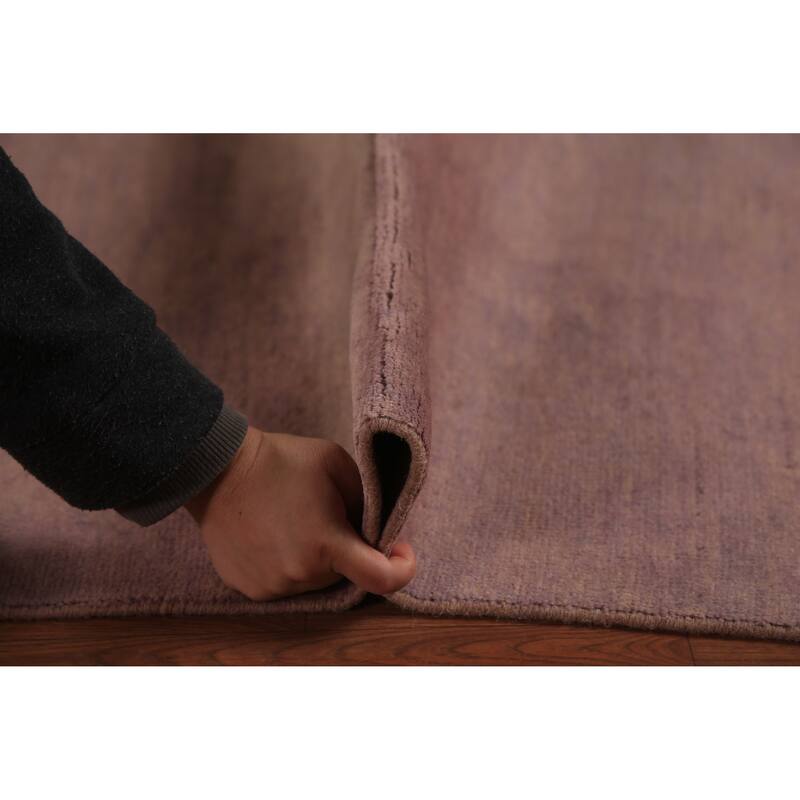 Gabbeh Modern Runner Rug Hand-Knotted Wool Carpet - 2'8" x 9'6"