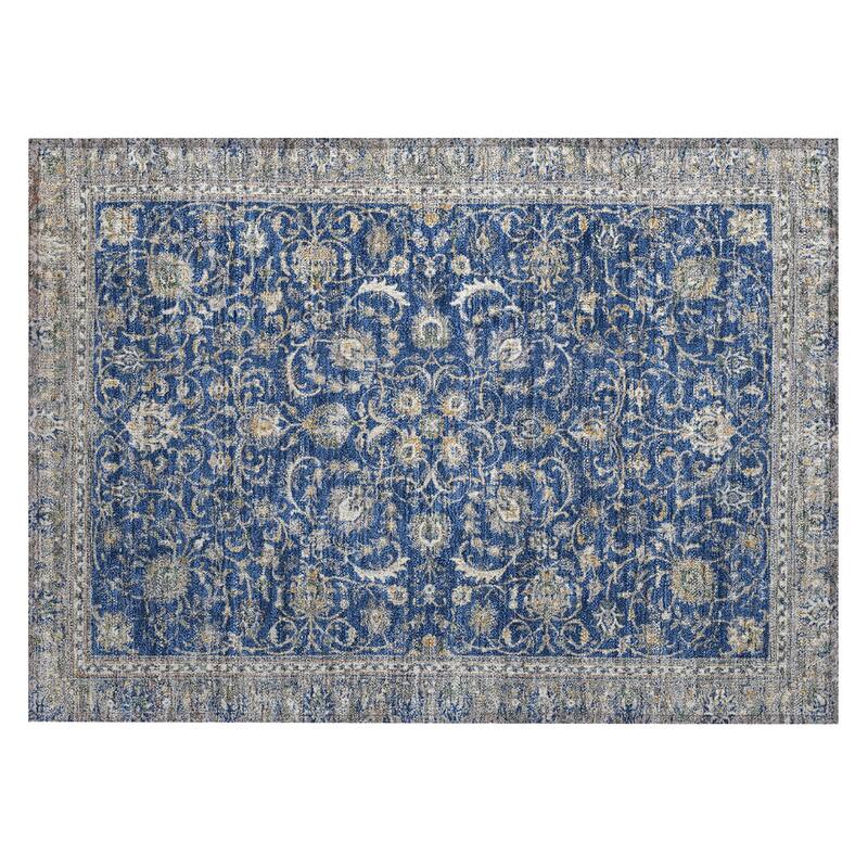 Machine Washable Indoor/ Outdoor Traditional Arvada Chantille Rug