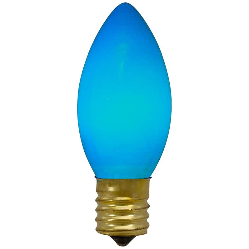 Pack of 4 Blue C9 Opaque Christmas Replacement Bulbs - 3"