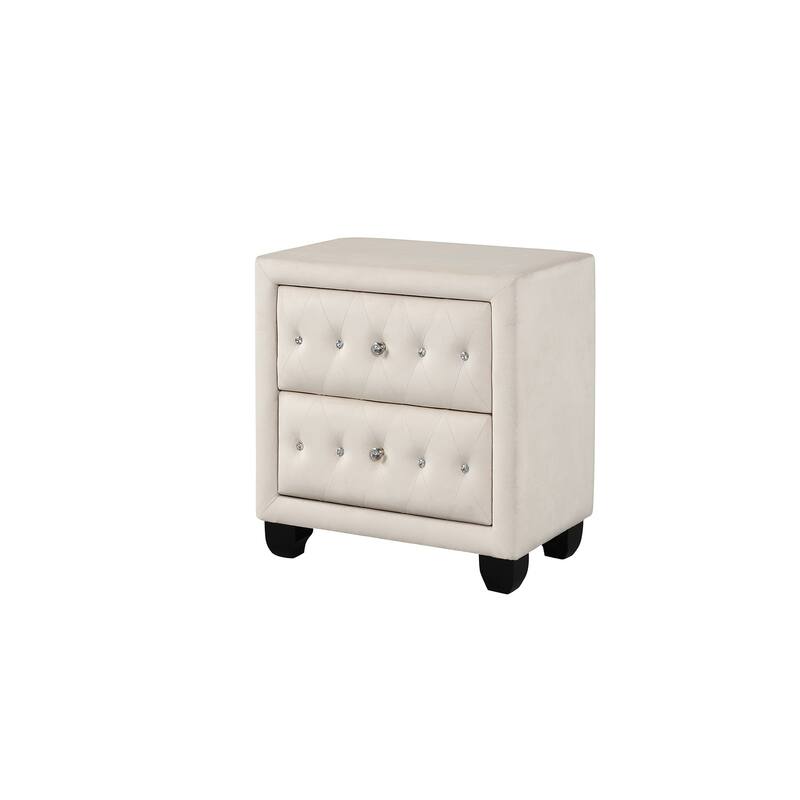 Encore King / Queen 4PC / 5PCS Bedroom Set in Beige / Black / Gray