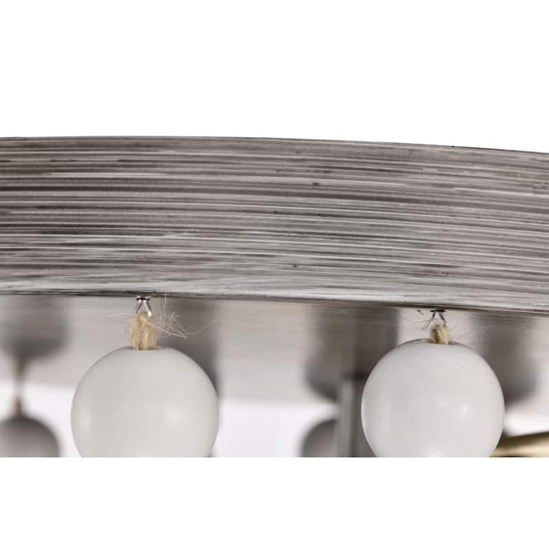 Monic 13 Inch White Beads Flush Mount 2-Light