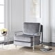 preview thumbnail 1 of 5, SAFAVIEH Mid-Century Modern Glam Walden Velvet Light Grey Club Chair - 30" x 33.5" x 34.3" 30" x 33.5" x 34.3" - Grey