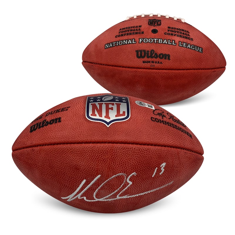 Mike Evans Autographed NFL Authentic Duke Signed Game Football Beckett COA - 16" x 20"