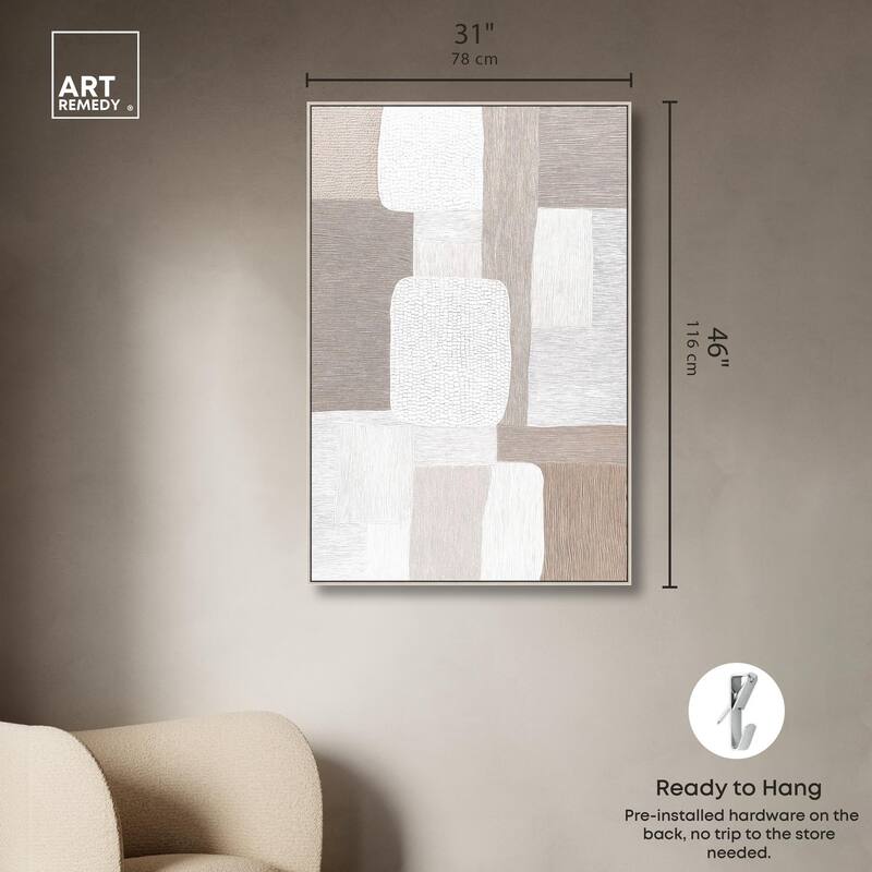 Stucco Squares II Canvas by Art Remedy