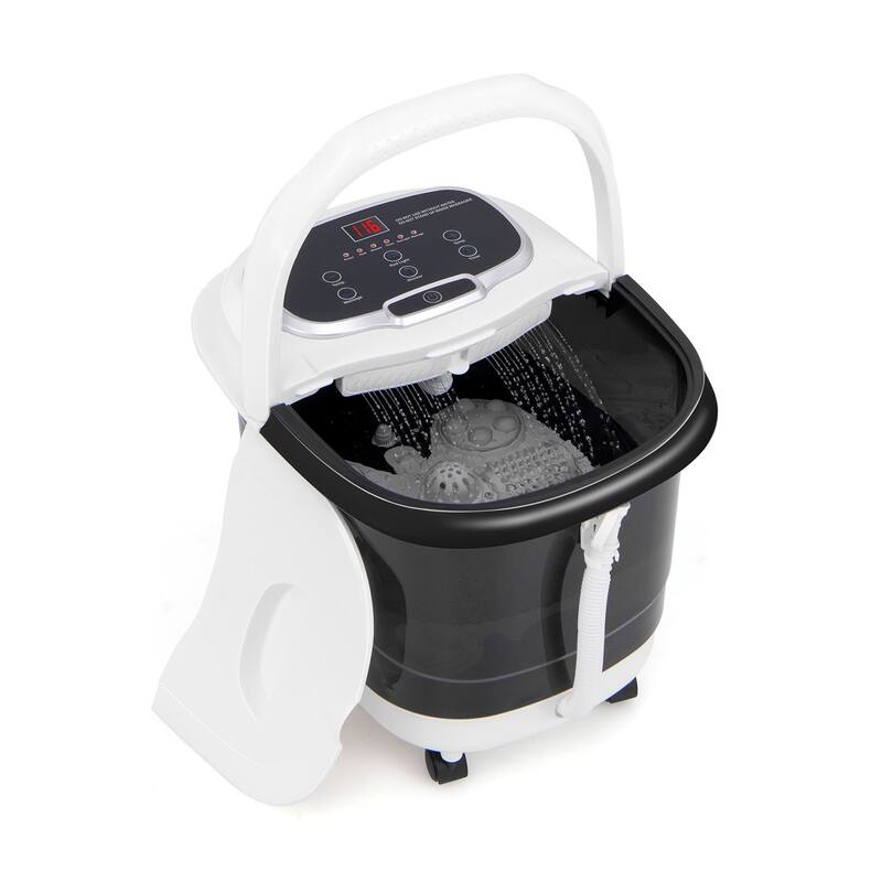 Relax Heated Foot Spa Comprehensive Foot Relief with Heat and Massage - 15" x 18" x 15" (L x W x H) - Black