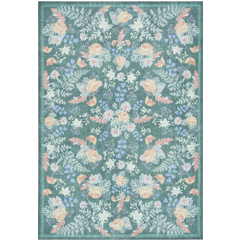 Nourison Botanical Washables Indoor only Floral Patterned Area Rug