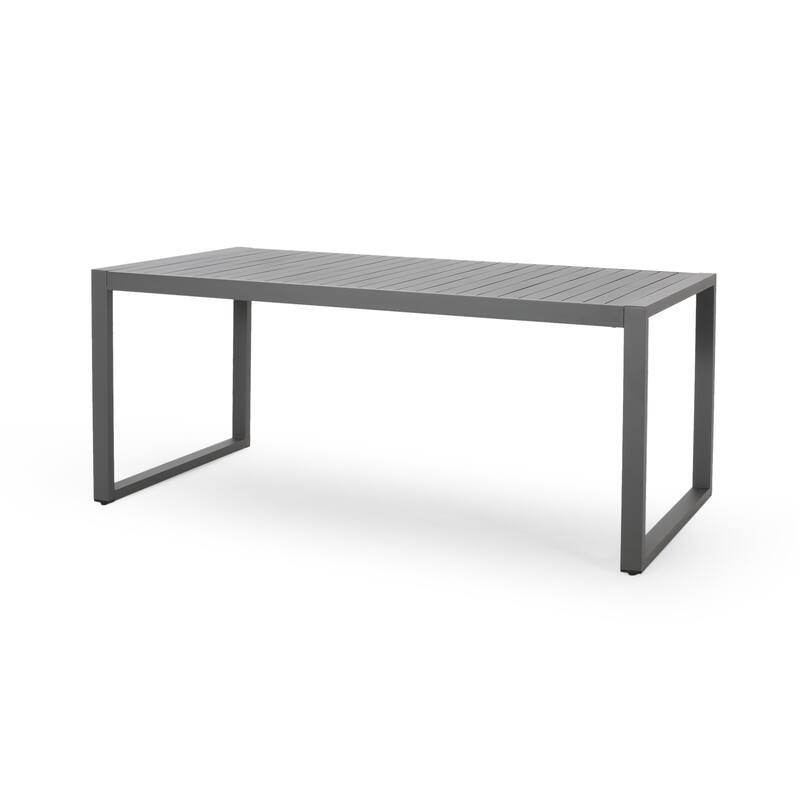 Navan Modern Aluminum Outdoor Dining Table by Christopher Knight Home - 70.00" L x 35.00" W x 30.00" H