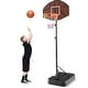 preview thumbnail 1 of 8, Costway Basketball Hoop 5.6-6.5 FT Height Adjustable for Kids with - See Details Black - See Details