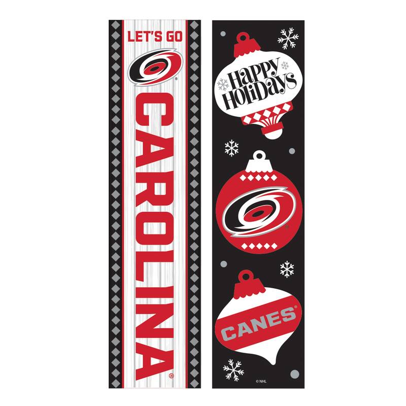 47" Double Sided Seasonal Porch Leaner, Carolina Hurricanes - 47" x 11.25"
