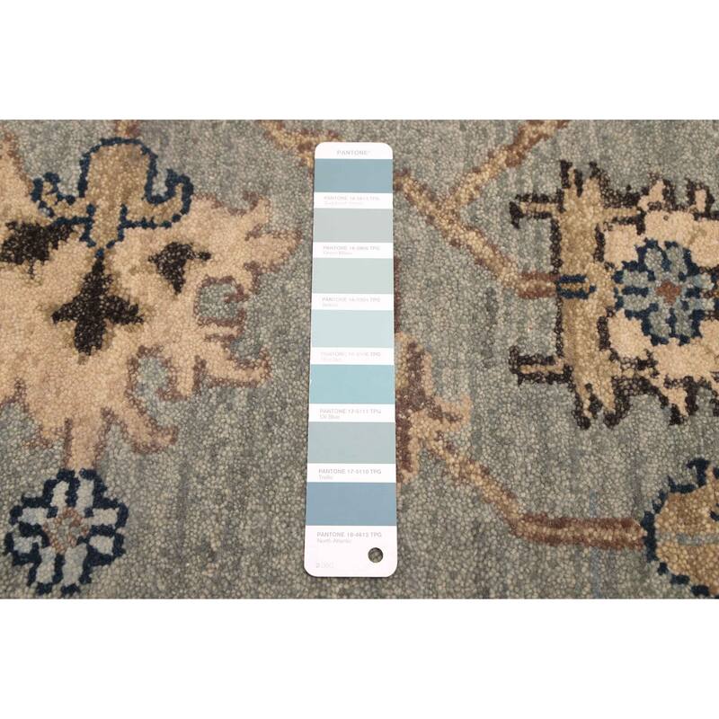 ECARPETGALLERY Hand-knotted Finest Agra Jaipur Teal Wool Rug - 8'5 x 11'3