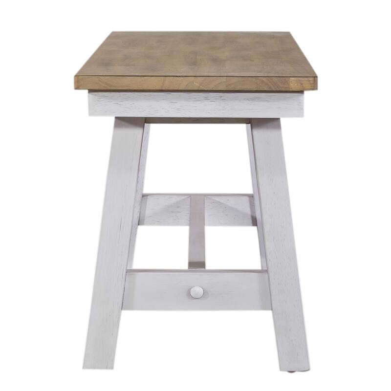 Lindsey Farm Weathered White & Sandstone 6 Piece Trestle Table Set