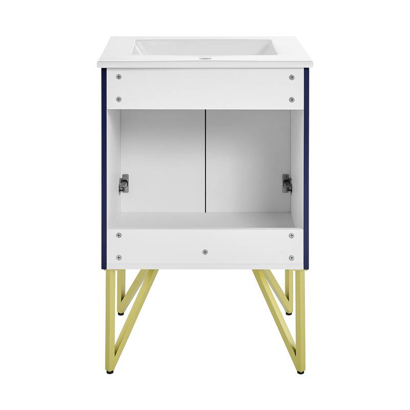 Swiss Madison SM-BV22 Annecy 24" Free Standing Single Basin Vanity Set - Navy Blue