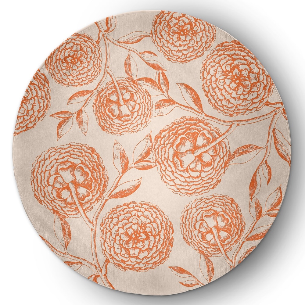 Antique Flowers Spring Chenille Indoor/Outdoor Rug