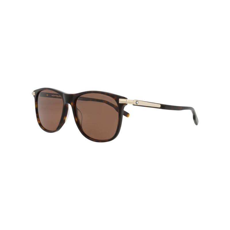 Montblanc Square-Frame Acetate Sunglasses - Havana Havana Brown - NS