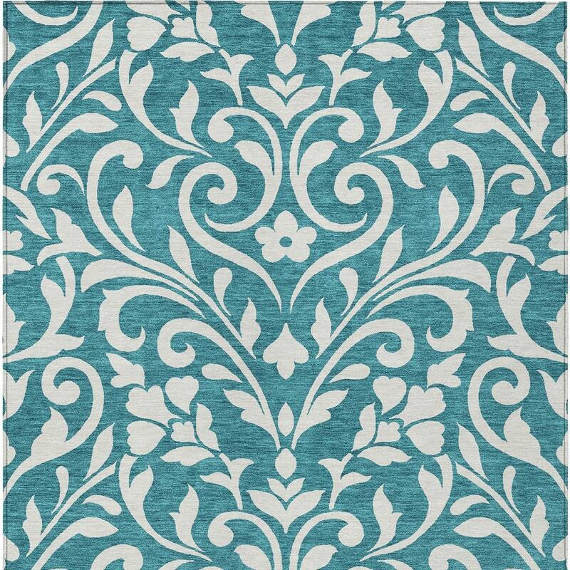 HomeRoots Floral Transitional Rectangle Outdoor Rug