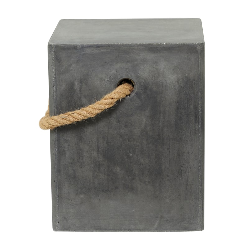 Fiber clay Contemporary Outdoor Accent Table - 15 x 15 x 18