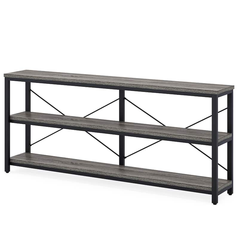 Extra Long Sofa Console Table with Storage for Entryway