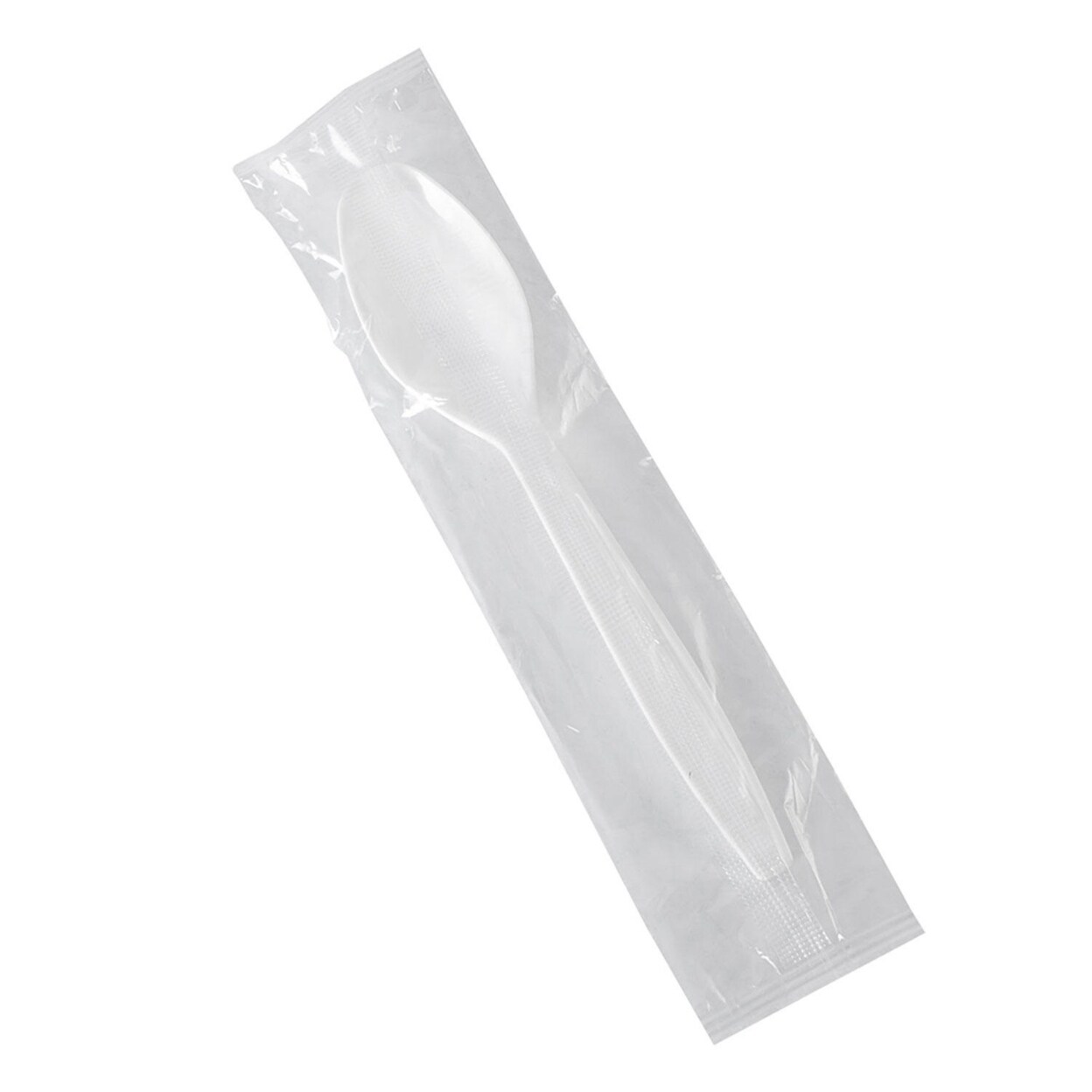35mm Pack of 500 Plastico FP579 eGreen Polystyrene Individually Wrapped Dessert Spoons White