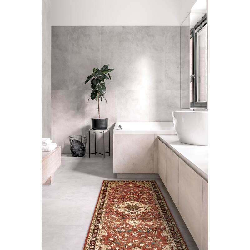 ECARPETGALLERY Hand-knotted Andelz Red Wool Rug - 3'1 x 9'6
