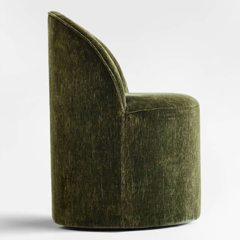 Upholstered Chenille Office Chair with Wheels