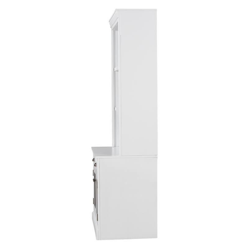 83.4"Tall Bookshelf with LED Lighting