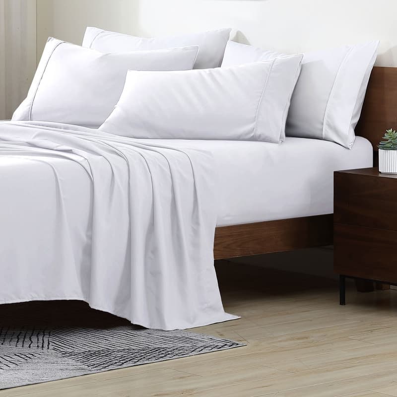 Swift Home Premium Ultra Soft Microfiber 6-Piece Sheet Set with Extra Pillowcases