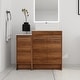 preview thumbnail 52 of 112, ARTCHIRLY 24/36/48/60 Inch Bathroom Vanity with Sink, Freestanding Bathroom Vanity with Soft Close Door and Shelf 35.4"W x 18.9"D  - Brown Ebony-110