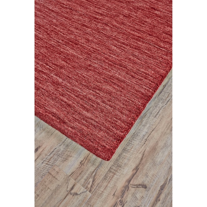Feizy FZRG55741 Ferron 8' x 8' Wool Hand Loomed Solid Round Area Rug