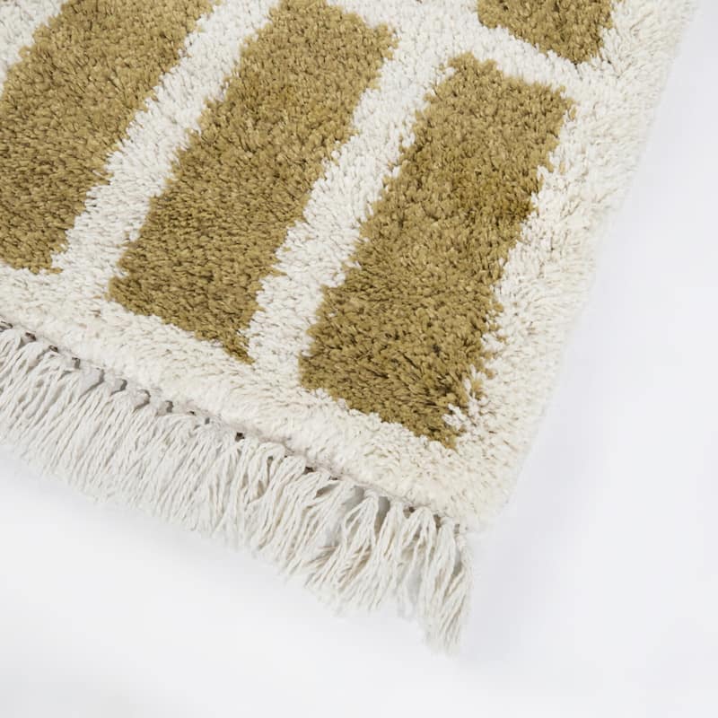 Androla Boho Grid Shag Area Rug
