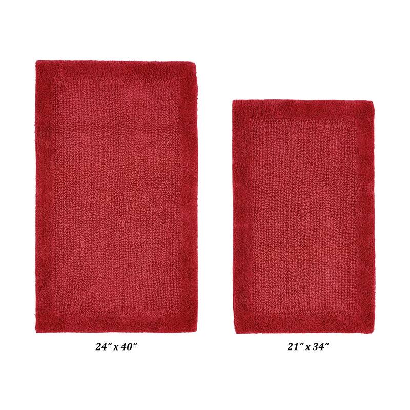 Better Trends Bath Rugs Set 100% Cotton Tufted Soft Water Absorbent Bathroom Rug for Shower, Sink Bath Mats Edge Collection