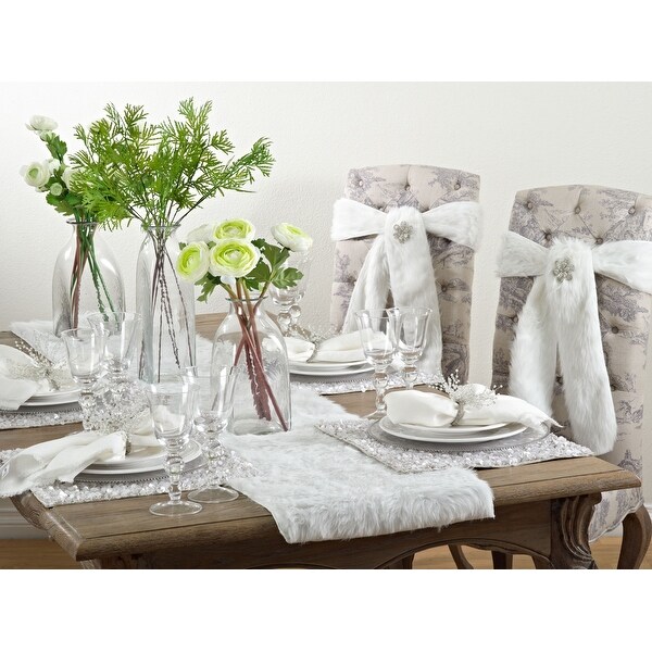 Fur table runner discount