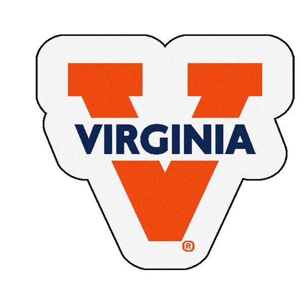 Shop Ncaa University Of Virginia Cavaliers Mascot Novelty Logo Shaped Area Rug Overstock 22626117