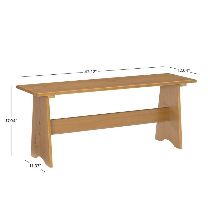 Linon Beatty Large Rustic Backless Bench